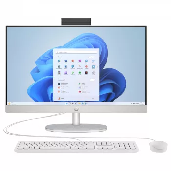 HP 24-cr0450ng All-in-One kompiuteris, 23,8 col. FHD IPS, Intel Core i5-1334U, 8 GB RAM, 512 GB SSD, Windows 11 Home, baltas