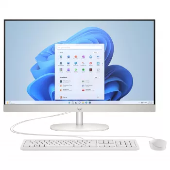HP 27-cr0457ng 27 colių FHD All-in-One kompiuteris - Intel Core i5-1335U, 8GB RAM, 512GB SSD, Windows 11 Home, baltas