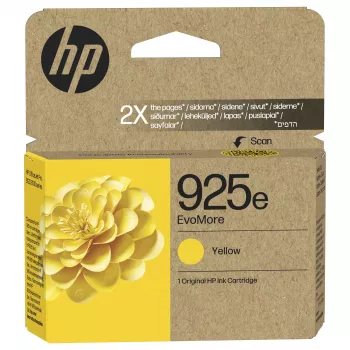 HP 925e EvoMore geltona originali rašalo kasetė – 800 puslapių