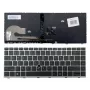 HP EliteBook 840 G5 / 846 G5 / 745 G5 pakaitinė klaviatūra - sidabrinė, su apšvietimu, US English išdėstymas