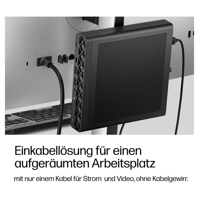 HP EliteDesk 8 Mini G2a Mini PC, AMD Ryzen AI 5 435, 16GB RAM, 512GB SSD, Windows 11 Pro, juoda