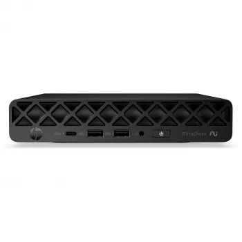 HP EliteDesk 8 Mini G2a Mini PC, AMD Ryzen AI 5 435, 16GB RAM, 512GB SSD, Windows 11 Pro, juoda