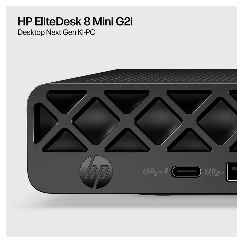 HP EliteDesk 8 Mini G2i mini kompiuteris, Intel Core Ultra 7 356H, 32 GB DDR5 RAM, 1 TB NVMe SSD, Windows 11 Pro, juodas