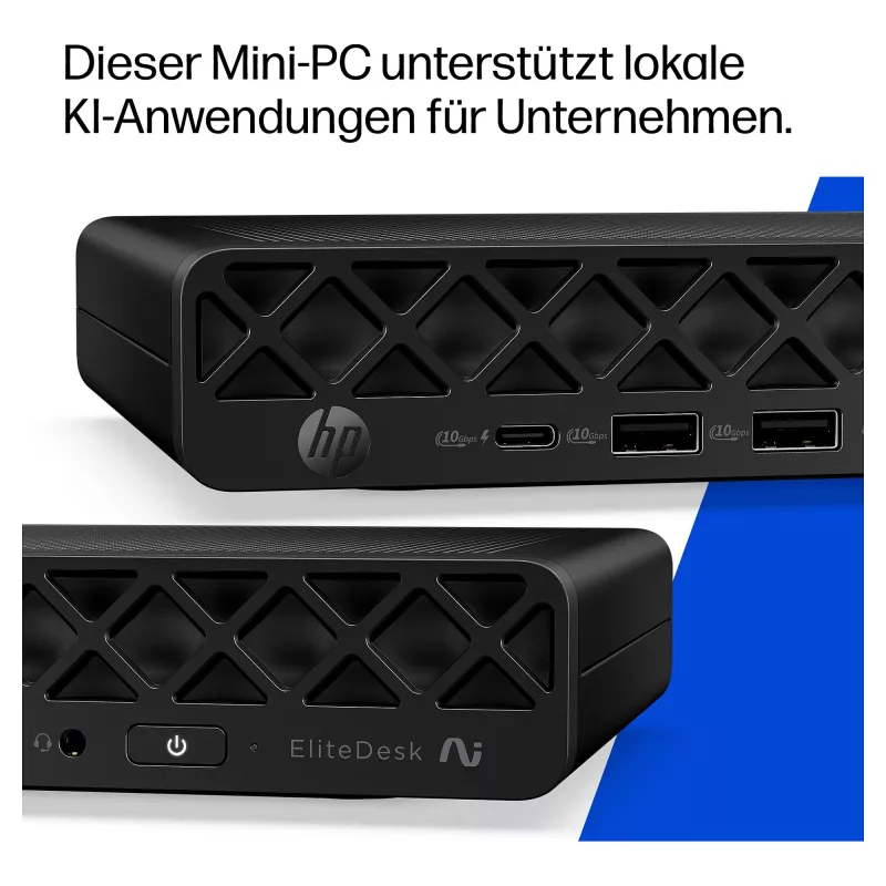 HP EliteDesk 8 Mini G2i mini kompiuteris, Intel Core Ultra 7 356H, 32 GB DDR5 RAM, 1 TB NVMe SSD, Windows 11 Pro, juodas