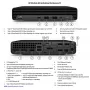 HP EliteDesk 805 G6 Mini PC - AMD Ryzen 5 PRO 2400GE, 16GB RAM, 512GB SSD, Win 11 Pro (Atnaujintas Grade B)