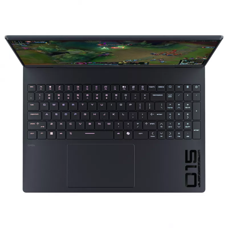 HP HyperX OMEN 15-ga0170ng 15,6 colio žaidimų nešiojamasis kompiuteris - Intel Core i5-14650HX, 16GB DDR5, 1TB SSD, NVIDIA GeForce RTX 5060, Windows 11 Home, vokiška klaviatūra, Shadow Black