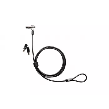 HP Nano MK Lock – rakinamas kabelio užraktas, skirtas Kensington Nano Security Slot, 1,83 m cinkuoto plieno kabelis, juodas/sidabrinis