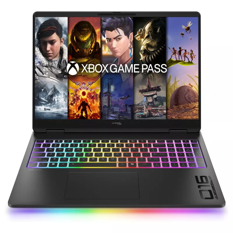 HP OMEN 16-ah1490ng žaidimų nešiojamasis kompiuteris, 16.1 inch QHD 165Hz, Intel Core 9 270HX, 32GB DDR5, 1TB SSD, RTX 5080, Windows 11 Home, vokiška klaviatūra