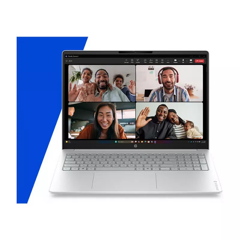 HP OmniBook 3 16-bu0131ng, 16 colių WUXGA IPS, Intel Core 3 100U, 8 GB RAM, 512 GB SSD, Windows 11 Home, Natural Silver