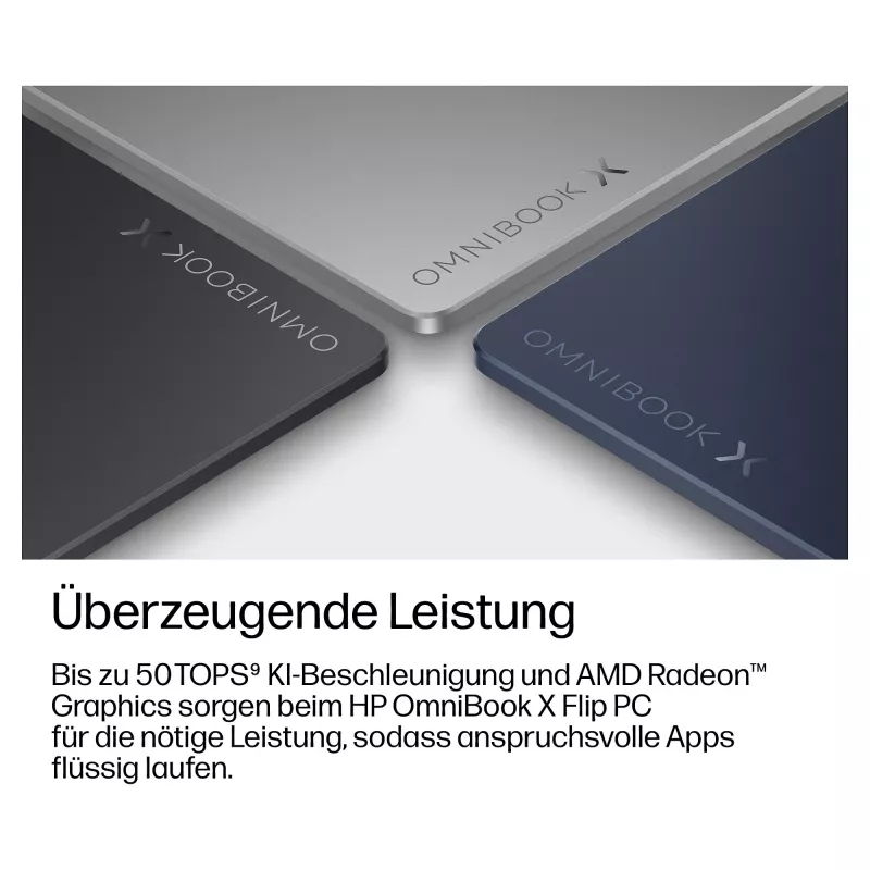 HP OmniBook X Flip 16-cc0451ng 2-in-1 nešiojamasis kompiuteris, 16" WUXGA OLED jutiklinis ekranas, AMD Ryzen AI 5 430, 16 GB, 512 GB SSD, Windows 11 Home