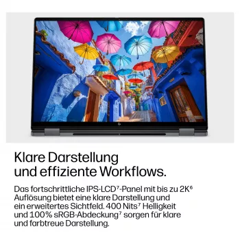 HP OmniBook X Flip Next Gen AI 16-cb0073ngx 2-in-1 nešiojamas kompiuteris, 16 inch 2.8K OLED jutiklinis ekranas, Snapdragon X Elite, 24GB RAM, 1TB SSD, Windows 11 Home, Meteorite Gray | Kur.lt