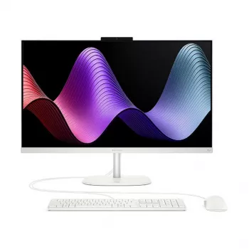 HP OmniStudio 27-cw0450ng All-in-One PC, 27 colių FHD ekranas, AMD Ryzen AI 5, 16GB RAM, 512GB SSD, Windows 11 Home, Baltas