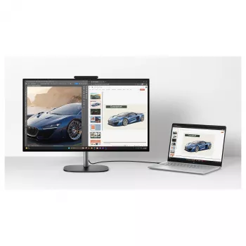 HP OmniStudio X 27-cx0452ng 27 colių QHD IPS All-in-One kompiuteris - Intel Core Ultra 5, 24GB DDR5 RAM, 1TB SSD, Windows 11 Home, baltas