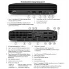 HP Renewed Grade A EliteDesk 800 G6 Desktop Mini kompiuteris - Intel Core i5-10500, 8GB DDR4, 256GB SSD, Intel UHD Graphics 630, Windows 11 Pro