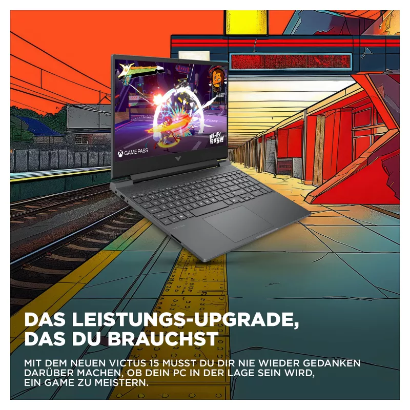 HP Victus 15-fa2140ng 15,6 inch Full HD 144Hz nešiojamas kompiuteris žaidimams, Intel Core i5-13420H, 16GB RAM, 512GB SSD, NVIDIA GeForce RTX 3050, FreeDOS, vokiška klaviatūra | Kur.lt