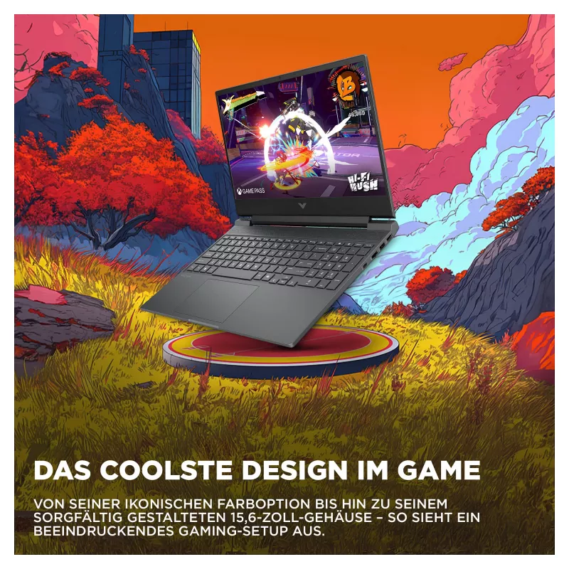 HP VICTUS 15-fa2450ng žaidimų nešiojamasis kompiuteris 15.6 inch FHD 144Hz IPS Intel Core i5-14500HX 12GB RAM 512GB SSD NVIDIA GeForce RTX 3050 6GB FreeDOS juodos spalvos
