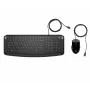 HP Wired Keyboard Mouse 250 FR - prancūziškas AZERTY klaviatūros ir pelės rinkinys, juodas