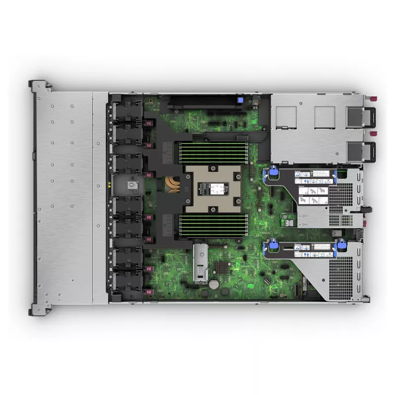 HPE ProLiant DL325 Gen11 1U stovinis serveris, AMD EPYC 9015 3.6GHz 8 branduolių, 64GB DDR5, 8 SFF Hot-Plug, MR408i-o, du 1000W PSU