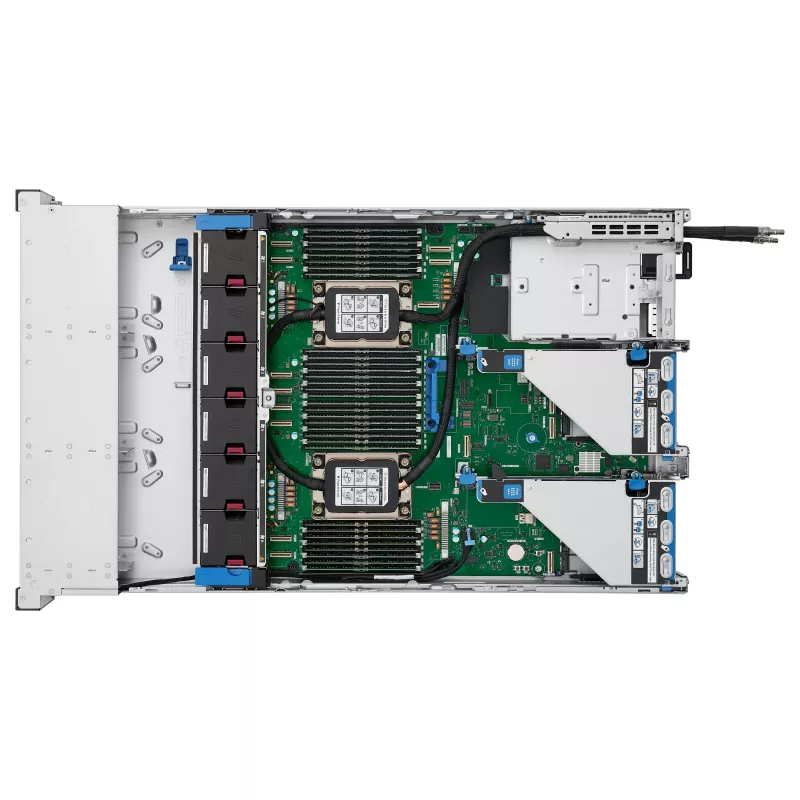 HPE ProLiant DL380 Gen12 serveris, Intel Xeon 6505P 2.2GHz 12 branduolių, 64GB DDR5 RAM, 8 SFF Hot-Plug skyriai, MR408i-o valdiklis, 2x1000W pertekliniai PSU, 2U stovinis