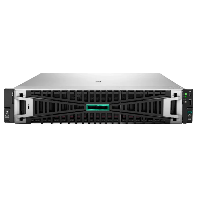 HPE ProLiant DL380 Gen12 serveris, Intel Xeon 6505P 2.2GHz 12 branduolių, 64GB DDR5 RAM, 8 SFF Hot-Plug skyriai, MR408i-o valdiklis, 2x1000W pertekliniai PSU, 2U stovinis