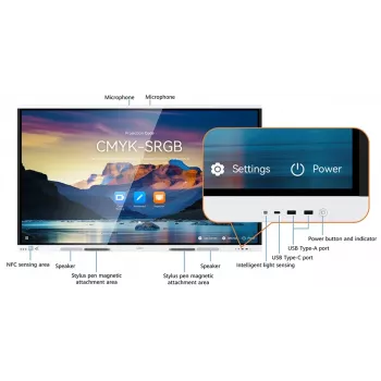 HUAWEI IdeaHub Board 3 Pro IHB2-86PB Intelektualus bendradarbiavimo įrenginys 86 colių infraraudonųjų spindulių ekranas Jade White