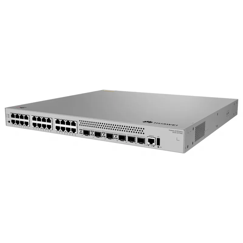 HUAWEI S530-24T4XE 24x10/100/1000BASE-T portų 4x10GE SFP+ prievadų 2x12GE steko prievadų su 1xAC maitinimo moduliu eKit