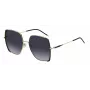 HUGO BOSS BLACK Moteriški Akiniai nuo Saulės BOSS1707SRHL - Kvadratinis Acetatinis Rėmelis, Pilki Polikarbonatiniai Lęšiai, UV400 Apsauga, 58 mm Lęšio Plotis