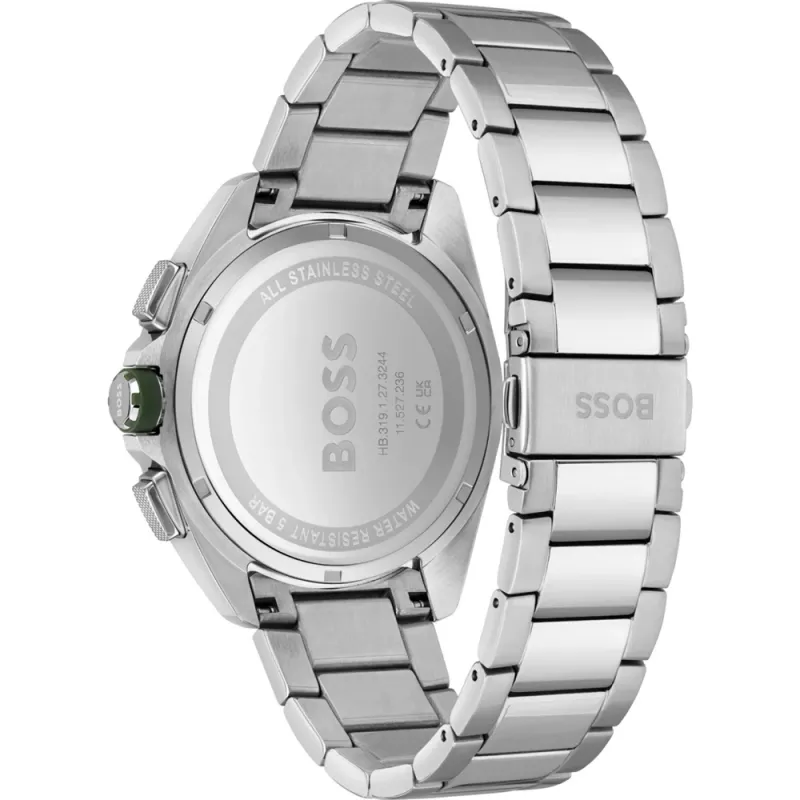 HUGO BOSS Vyriškas Laikrodis 1513951 44mm Nerūdijantis Plienas Mėlynas Ciferblatas Chronografas