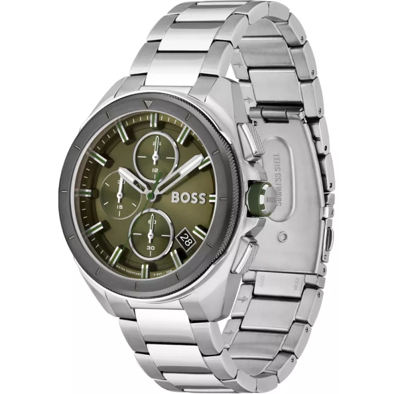 HUGO BOSS Vyriškas Laikrodis 1513951 44mm Nerūdijantis Plienas Mėlynas Ciferblatas Chronografas