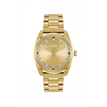 HUGO MAN 1530354 42mm kvarcinis chronografo laikrodis, juodas silikoninis dirželis
