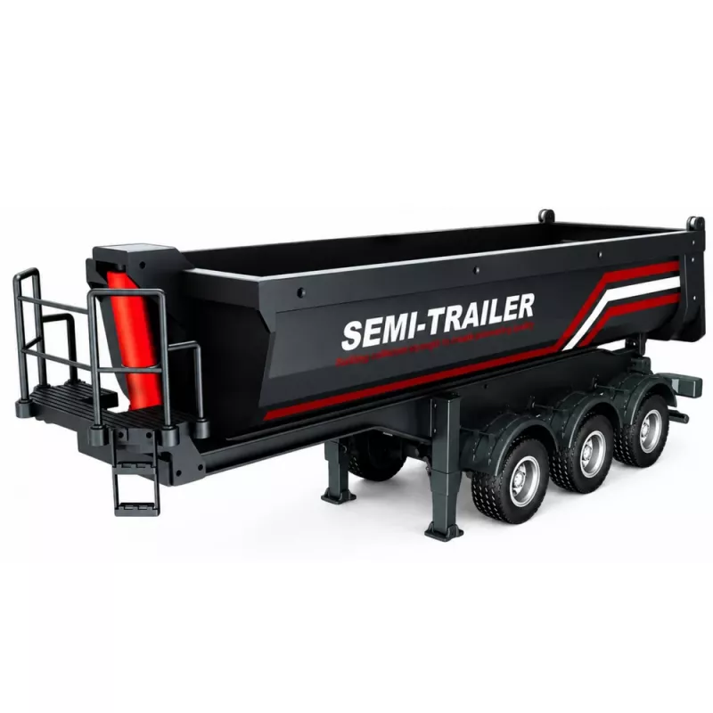 HUINA 32332 RC metalinis savivarčio puspriekabis 1:18 mastelio juodas