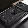 Hurtel Hybrid Armor Camshield dėklas, skirtas Huawei nova Y90, šarvuotas dėklas su fotoaparato dangteliu, juodas