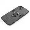 Hurtel Ring Armor dėklas, skirtas iPhone 14 Plus, šarvuotas dangtelis su magnetiniu laikikliu ir žiedu, juodas