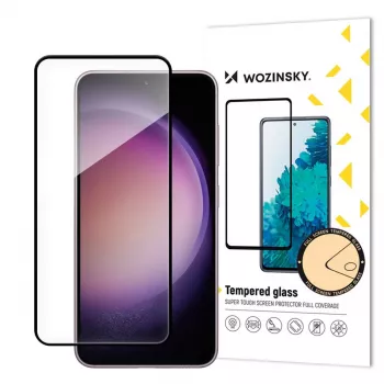 HURTEL Wozinsky Full Glue Grūdintas Stiklas Samsung Galaxy S24+ su Juodu Rėmeliu