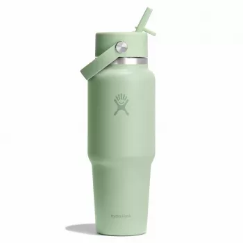 Hydro Flask Travel Bottle Wide Flex Straw Cap 32OZ 946ml Aloe