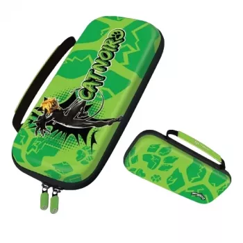 Hyperkin M07541-MTCN kietas dėklas, žalias, įvairiaspalvis, PEVA, skirtas Nintendo Switch Lite, atsparus smūgiams, vandeniui atsparus, nešiojimo krepšys