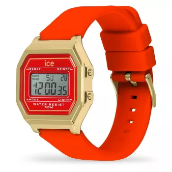 ICE Sunset Unisex Quartz Watch 32mm Gradient Pink/Orange/Yellow Dial Neon Pink Silicone Strap 100m Water Resistant