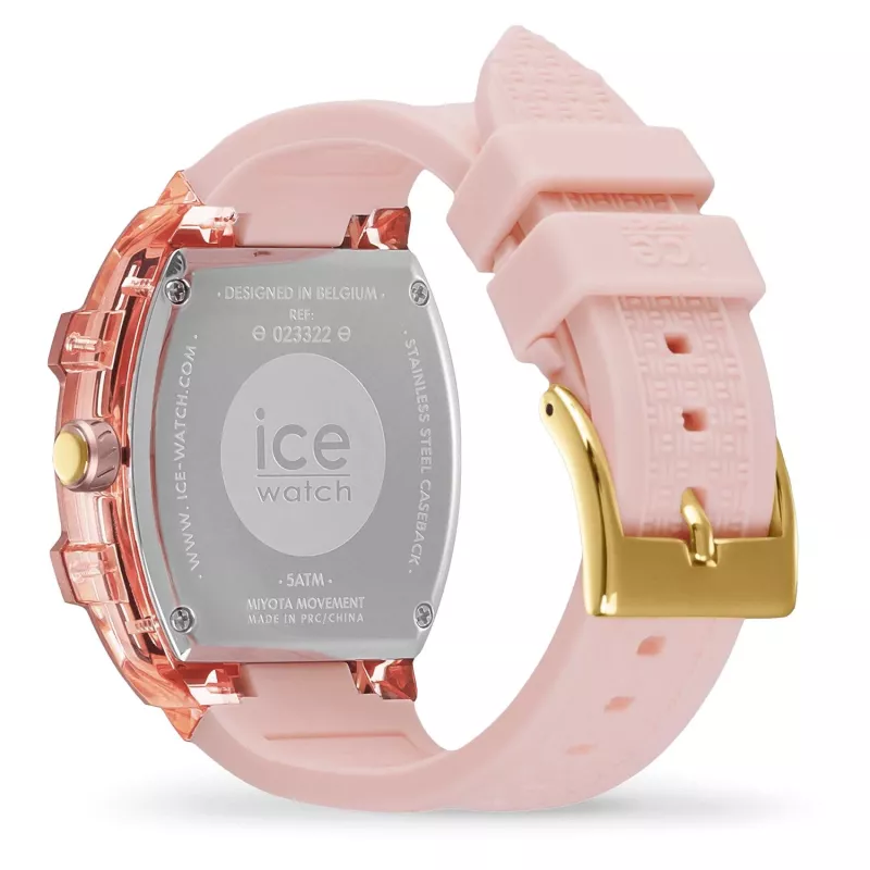 ICE moteriškas laikrodis 23322 (36 mm) rožinis silikoninis kvarcinis