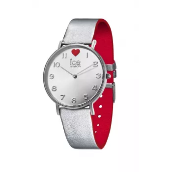 ICE Moteriškas laikrodis IC013375 rožinis silikoninis 36mm kvarcinis