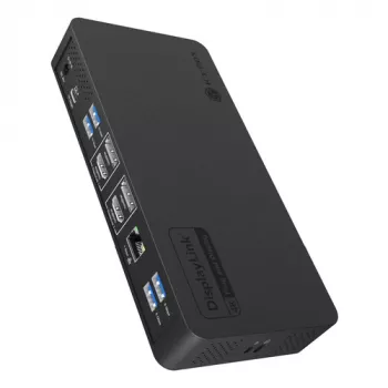 ICY BOX Heart Dock 2255 11-in-1 dokinė stotelė, DisplayLink DL-6950, 2x HDMI/DP 4K@60Hz, 96W Power Delivery, Gigabit LAN, USB-C/A 10Gbps