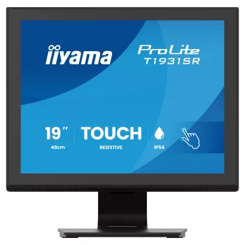 IIYAMA ProLite T1931SR-B2S 19 colių 1280x1024 IPS 5:4 varžinis jutiklinis monitorius, 14 ms, DisplayPort, VGA, DVI, garsiakalbiai, VESA