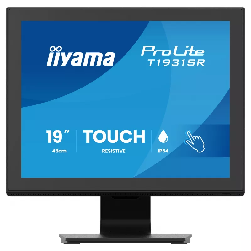 IIYAMA ProLite T1931SR-B2S 19 colių 1280x1024 IPS 5:4 varžinis jutiklinis monitorius, 14 ms, DisplayPort, VGA, DVI, garsiakalbiai, VESA