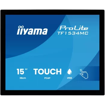 IIYAMA ProLite TF1534MC-B8X 15 colių XGA TN LED jutiklinis monitorius (HDMI, DP, VGA, USB, IP54)