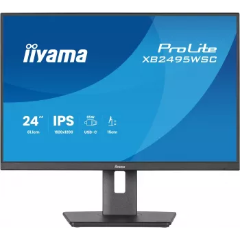 IIYAMA ProLite XB2495WSC-B1 24.1 colio WUXGA IPS 100Hz monitorius su USB-C šakotuvu, aukščio reguliavimu, VESA, garsiakalbiais