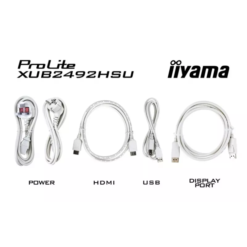 iiyama ProLite XUB2492HSU-W6 24 inch IPS Full HD 100Hz monitorius su USB hubu, 0.4ms, baltas