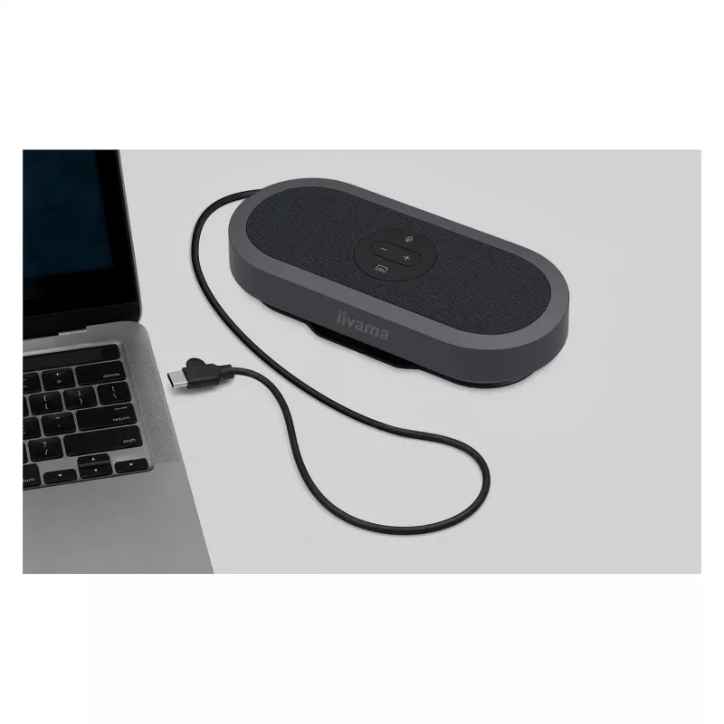 IIYAMA WP-MEET03M belaidis prezentacijos siųstuvas su 8 mikrofonų masyvu, 4K UHD, USB-C, juodos spalvos