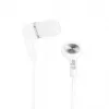 iLike IEA01WH Laidinės Ausinės su Mikrofonu ir Valdymo Mygtukais, 3,5 mm Lizdas, Baltos