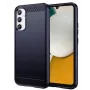 iLike Samsung Galaxy A34 5G lankstus silikoninis anglies pluošto dėklas mėlynas
