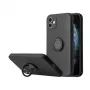iLike Silicone Ring Case, skirta Xiaomi Redmi 9C / 10A, juoda