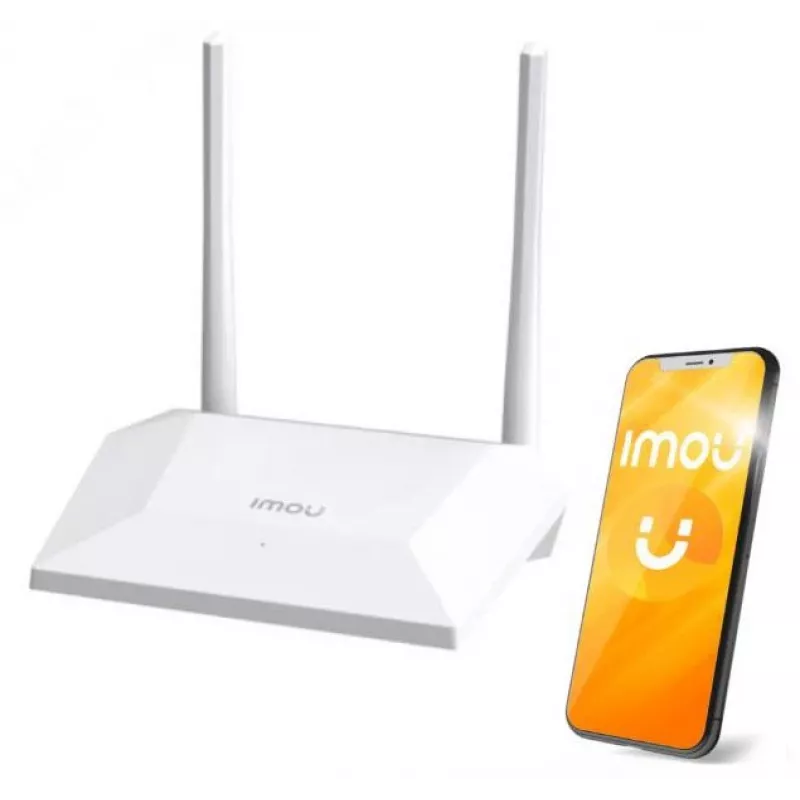 IMOU HR300 Wi-Fi 4 belaidis maršrutizatorius, 300 Mbps, 2,4 GHz, 1 WAN + 2 LAN prievadai, maršrutizatoriaus/AP/retransliatoriaus režimai, tėvų kontrolė